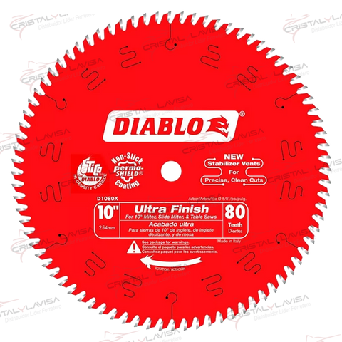 D1080X/3249 DISCO SIERRA DIABLO 80D 10X5/8"  F03F013249 BOSCH      Empaque de 1