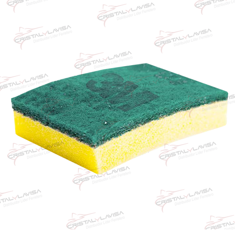 P94 ALMOHADILLA DE FIBRA Y ESPONJA VERDE 3 M               Empaque de 20