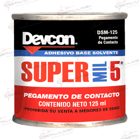 DSM-125 ADHESIVO SUPER MIL 5 125 ML DEVCON ITW                 Empaque de 6