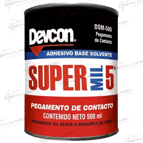 DSM-500 ADHESIVO SUPER MIL 5 500 ML DEVCON ITW                 Empaque de 5