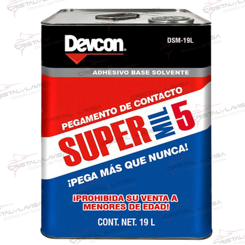 DSM-19L-1 ADHESIVO SUPER MIL 5 19 LT DEVCON ITW                  Empaque de 1