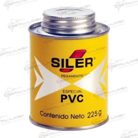 PVC225 ADHESIVO PVC P/TUBERIA 225GR BOTE AMARILLO SILER       Empaque de 5