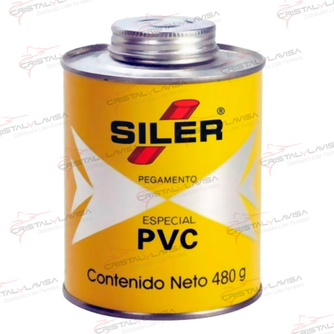 PVC480 ADHESIVO PVC P/TUBERIA 480GR BOTE AMARILLO SILER       Empaque de 3