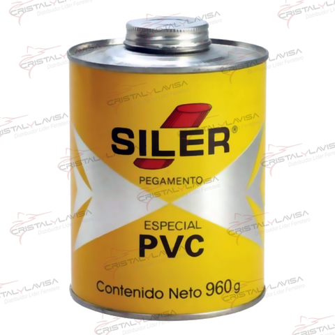 PVC960 ADHESIVO PVC P/TUBERIA 960GR BOTE AMARILLO SILER       Empaque de 1