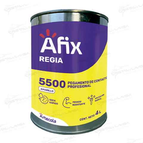 2503436 ADHESIVO DE CONTACTO 5500 AMARILLO 4L AFIX             Empaque de 1