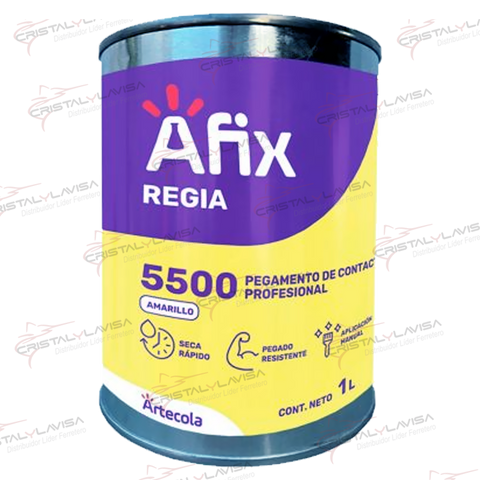 2503435 ADHESIVO DE CONTACTO 5500 AMARILLO 1L AFIX             Empaque de 4