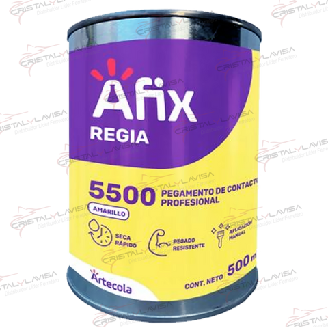 2503439 ADHESIVO DE CONTACTO 5500 AMARILLO 500ML AFIX          Empaque de 4