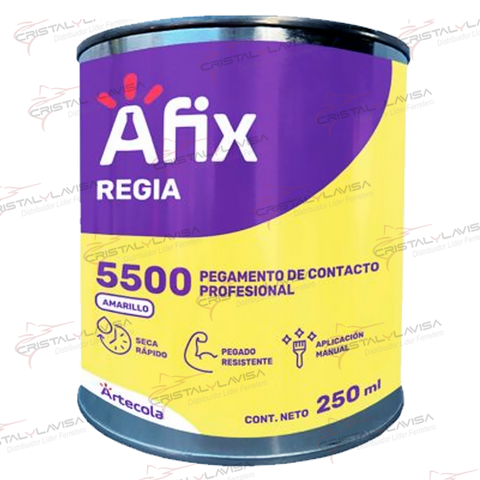 2503434 ADHESIVO DE CONTACTO 5500 AMARILLO 250ML AFIX          Empaque de 5