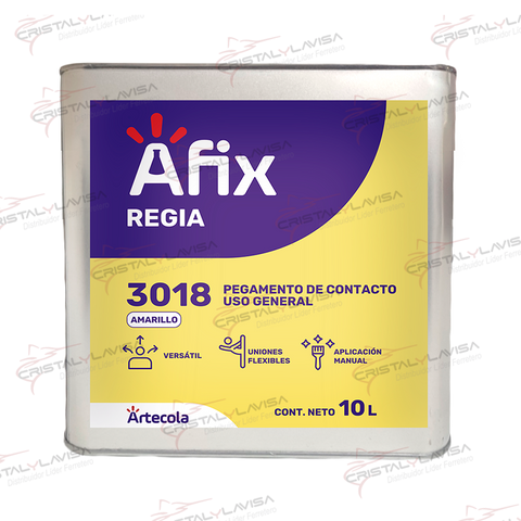 5400025 ADHESIVO 3018 AMARILLO MULTIUSOS 10L AFIX              Empaque de 1