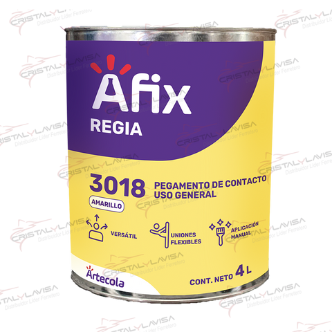 5400028 ADHESIVO 3018 AMARILLO MULTIUSOS 4L AFIX               Empaque de 1