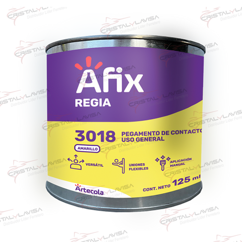 5400026 ADHESIVO 3018 AMARILLO MULTIUSOS 125ML AFIX            Empaque de 6