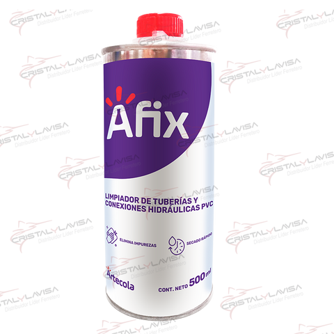 5100010 LIMPIADOR P/TUBERIA PVC 500ML AFIX                     Empaque de 5