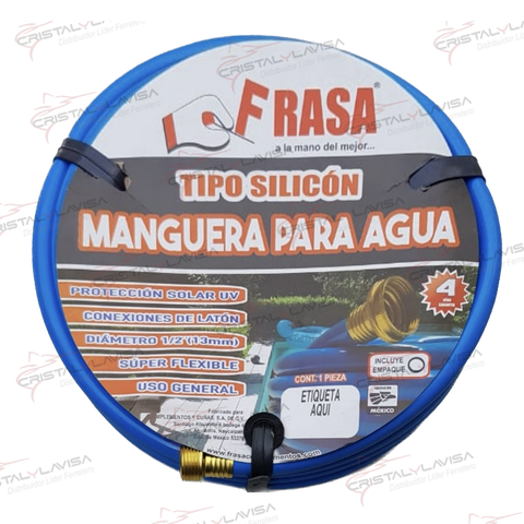 MTJS10 MANGUERA P/ JARDIN 1/2" TIPO SILICON 10 MTS FRASA      Empaque de 2