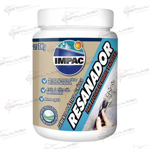 VLIIMCPBL1 RESANADOR CEMENTO ACRILICO BLANCO 1 KG IMPAC           Empaque de 5