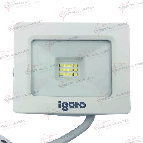 REF3010 REFLECTOR LED BLANCO 10 W LUZ FRIA IGOTO               Empaque de 6