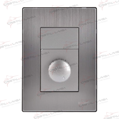 INOX1019 PLACA ARMADA INOX CON 1 DIMMER PLATA IGOTO             Empaque de 5