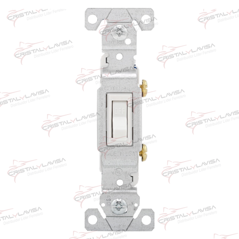 1301W INTERRUPTOR SENCILLO PALANCA 15A 120 VCA BCO ARROW     Empaque de 6