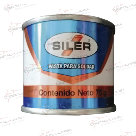 PTA075 PASTA P/SOLDAR AZUL 75GR SILER                         Empaque de 6