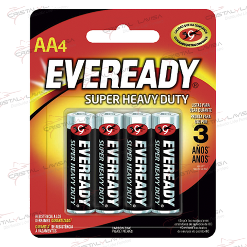 1215-4 PILA CARBONZINC AA C/4 EVEREADY                        Empaque de 6