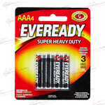 1212BP-4 PILA CARBONZINC AAA C/4 EVEREADY                       Empaque de 6