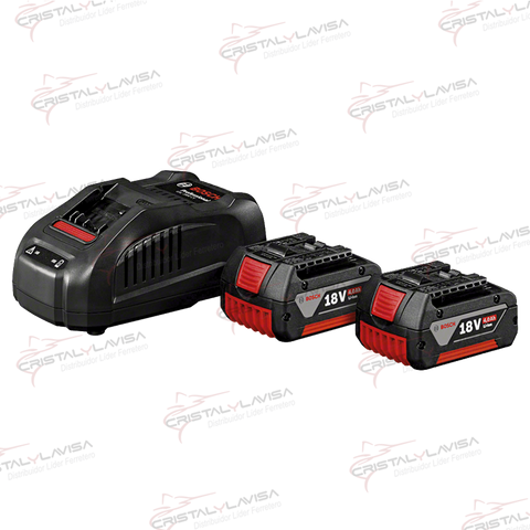 1600A015TD STARTER KIT 18V (2 BATERIAS + CARGADOR) BOSCH          Empaque de 1