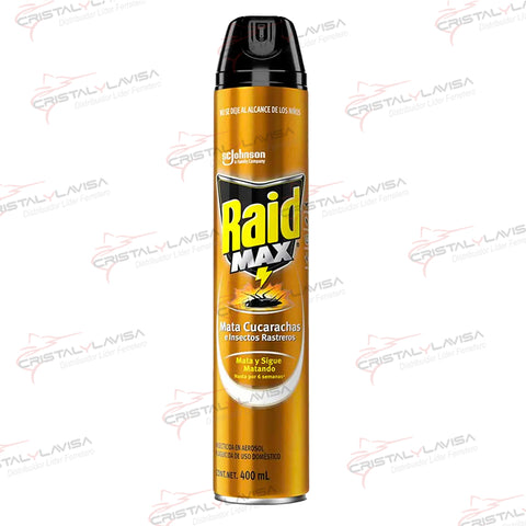 1032903596 INSECTICIDA RAID MAX 338GR JOHNSON                     Empaque de 5