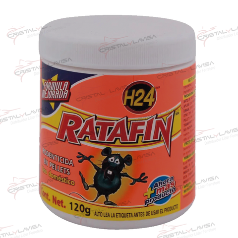 505 PLAGUICIDA VENENO RATAFIN PELLETS 120GR H24            Empaque de 6