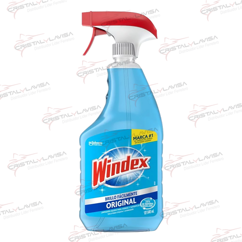 1032922795 LIMPIADOR WINDEX AZUL P/VIDRIOS C/GAT 640ML JOHNSON    Empaque de 6