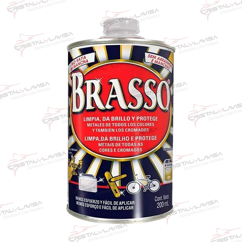 1035060007 LIMPIADOR BRASSO P/METALES 200ML RECKITT               Empaque de 4