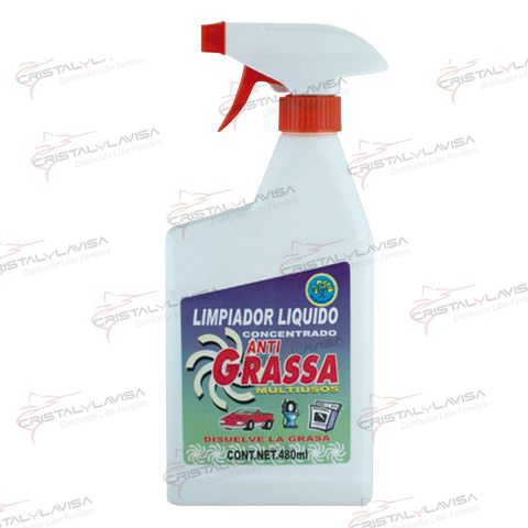 749 LIMPIADOR ANTIGRASA CONCENTRADO 480 ML. CARNU          Empaque de 6