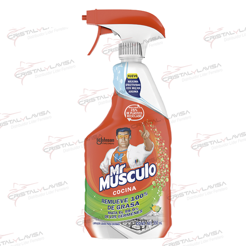 6800790594 LIMPIADOR MR MUSCULOS COCINA TOT. NARAN 650ML JOHNSON  Empaque de 6