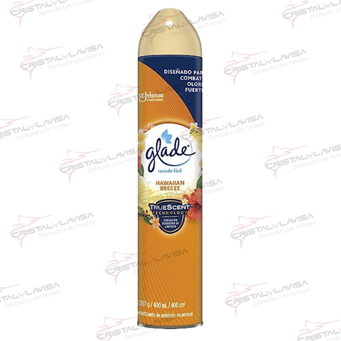 46500005602 AROMATIZANTE GLADE AEROSOL HAWAIIAN BREEZ JOHNSON      Empaque de 6