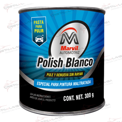 110213 POLISH PASTA MARVIL BLANCO 300GR PERMATEX              Empaque de 6