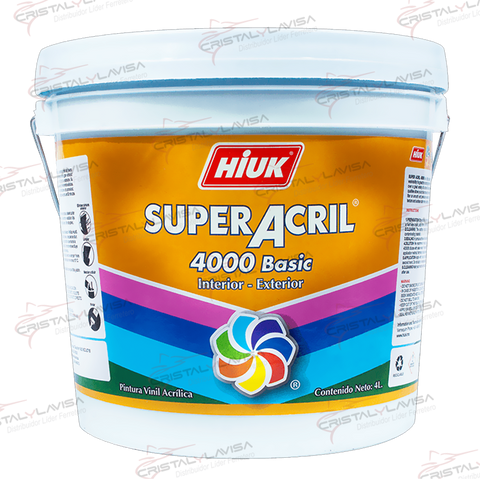 10008094 PINTURA SUPERACRIL4000 MANDARINA (380) 4 LTS HIUK      Empaque de 2