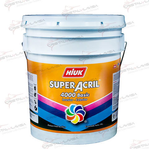 10008070 PINTURA SUPERACRIL4000 MANDARINA (380) 19 LTS HIUK     Empaque de 1