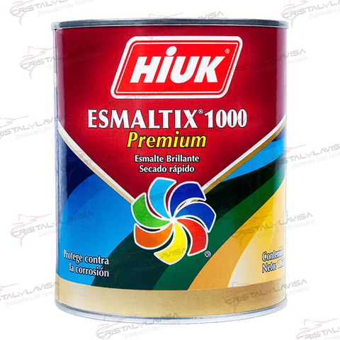 5004044 PINTURA ESMALTIX 1000 ROJO FUEGO LT HIUK               Empaque de 3