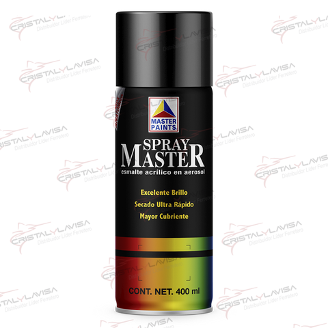 MAS802 PINTURA SP. NEGRO BRILLANTE 400ML MASTER               Empaque de 6