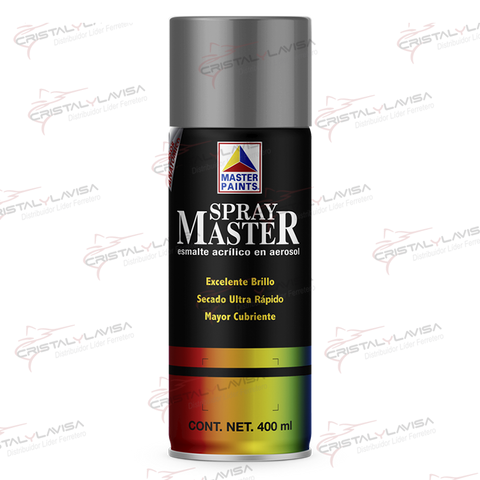 MAS825 PINTURA SP. GRIS MAQUINARIA BRILLANTE 400ML MASTER     Empaque de 6