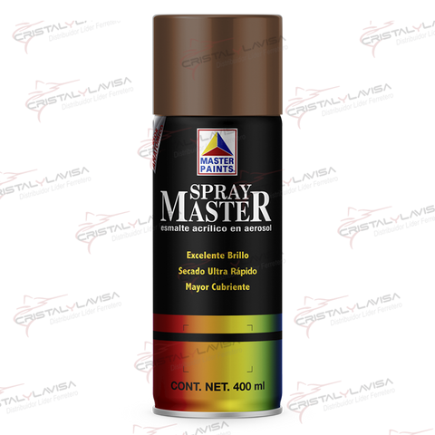 MAS827 PINTURA SP. TABACO BRILLANTE 400ML MASTER              Empaque de 6