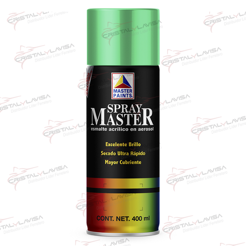 MAS828 PINTURA SP. VERDE ECOLOGICO BRILLANTE 400ML MASTER     Empaque de 6