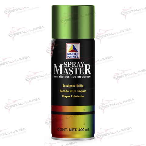 MAS857 PINTURA SP. VERDE FLUORESCENTE 400ML MASTER            Empaque de 6