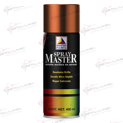 MAS863 PINTURA SP. NARANJA FLUORESCENTE 400ML MASTER          Empaque de 6