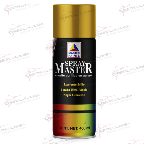 MAS814 PINTURA SP. ORO RICO NIQUELADO 400ML MASTER            Empaque de 5