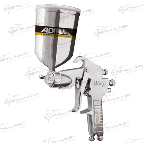 662 PISTOLA DE GRAVEDAD C/VASO ALUMINIO 400ML ADIR         Empaque de 2