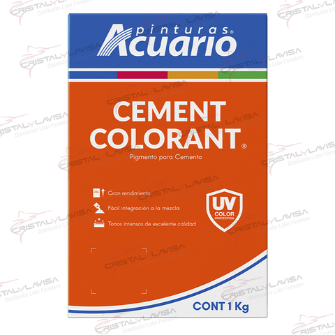 CA93310 COLOR P/CEMENTO ROJO OXIDO 1KG ACUARIO                 Empaque de 6