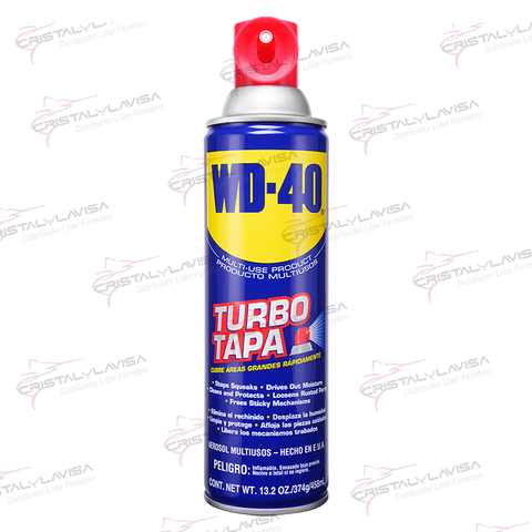 WD52124 LUBRICNTE AFLOJATODO TURBO TAPA 13.2 OZ WD-40          Empaque de 4